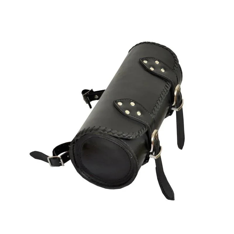 tool pouch premium leather motorcycle cylinder storage bag 12.5"