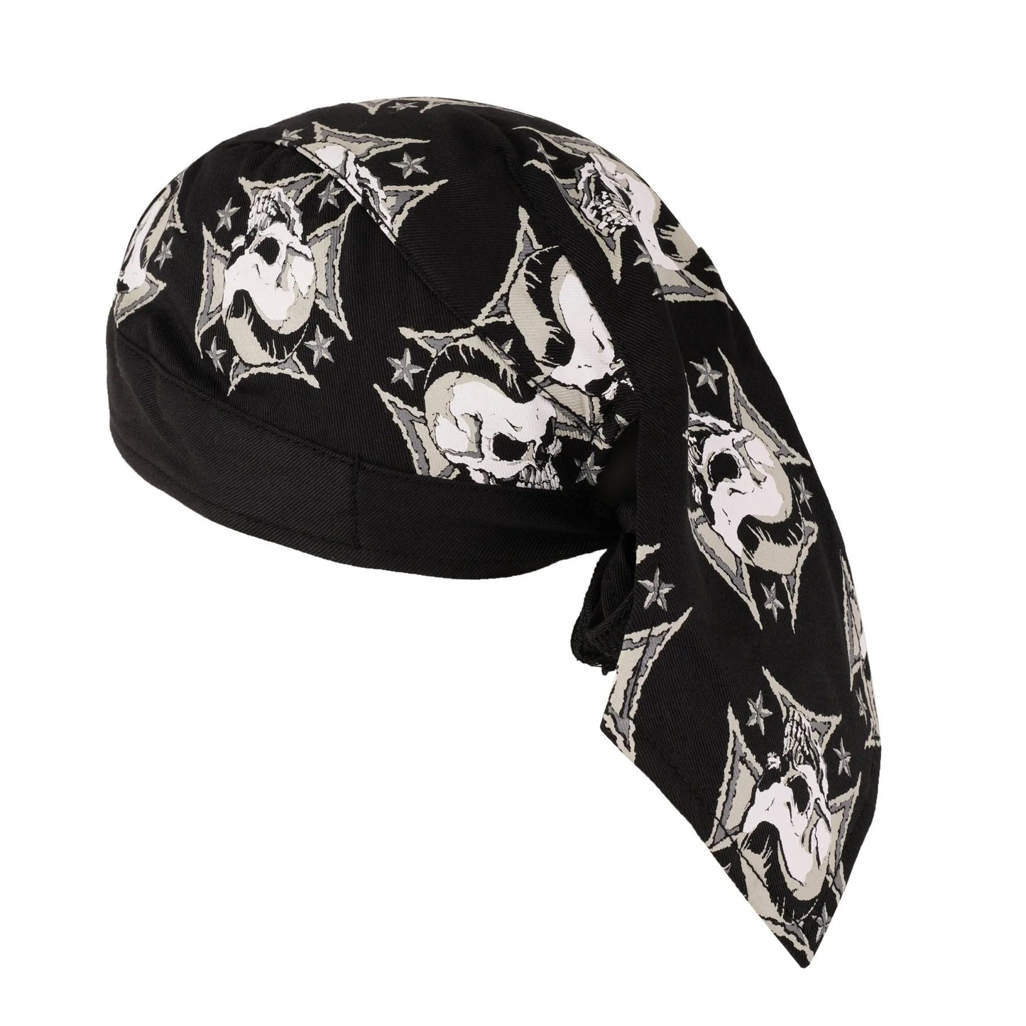 durags for men black skull iron cross textile headwrap cap