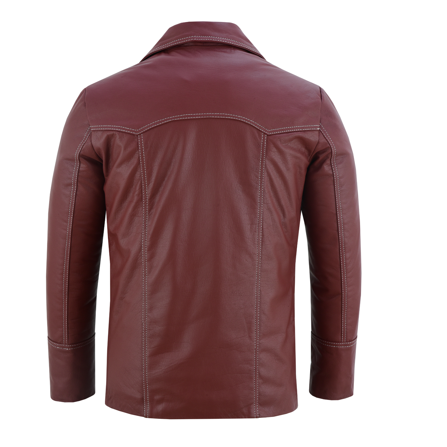leather blazer men – brad pitt fight club style leather jacket