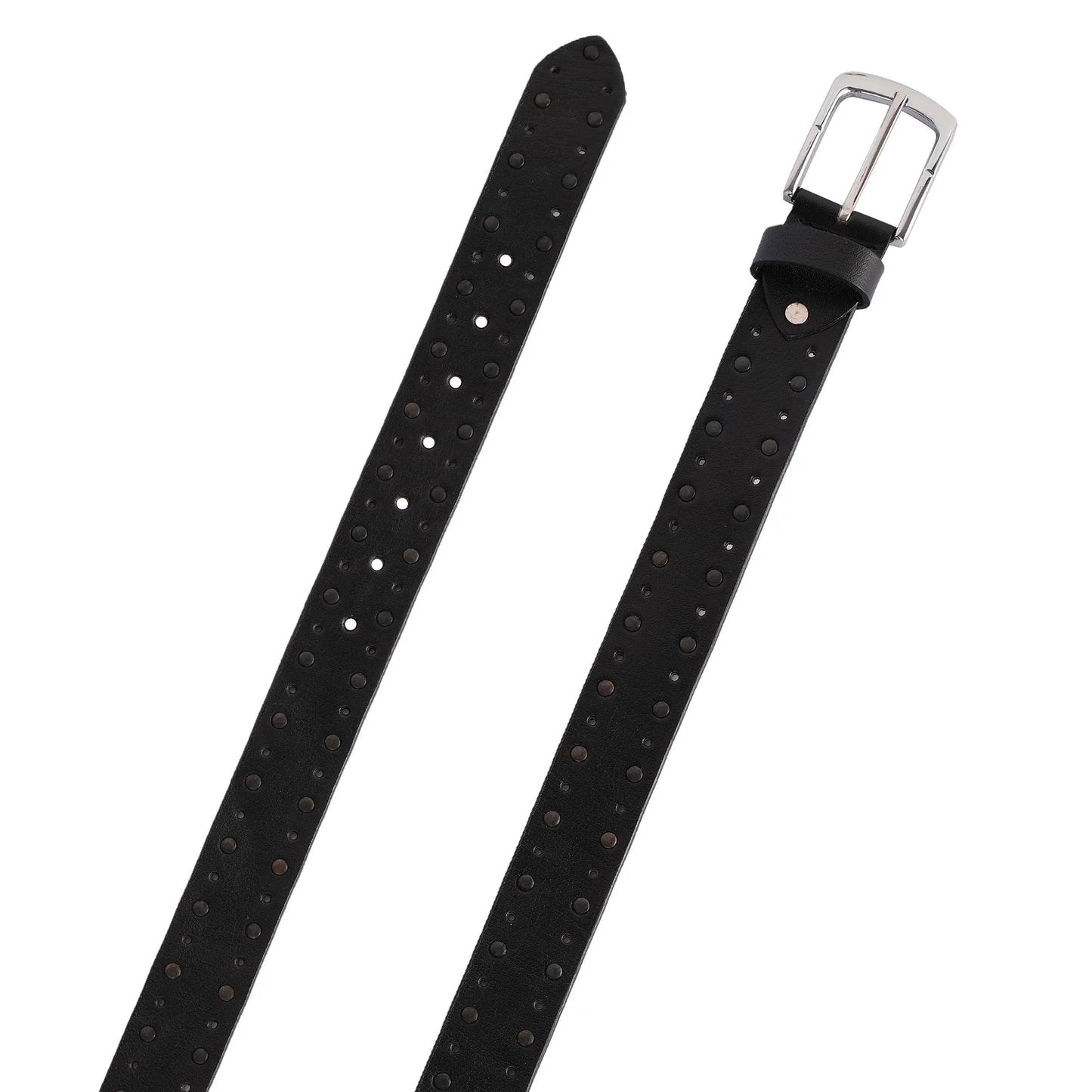 men's belts genuine leather crazy rivets casual belt