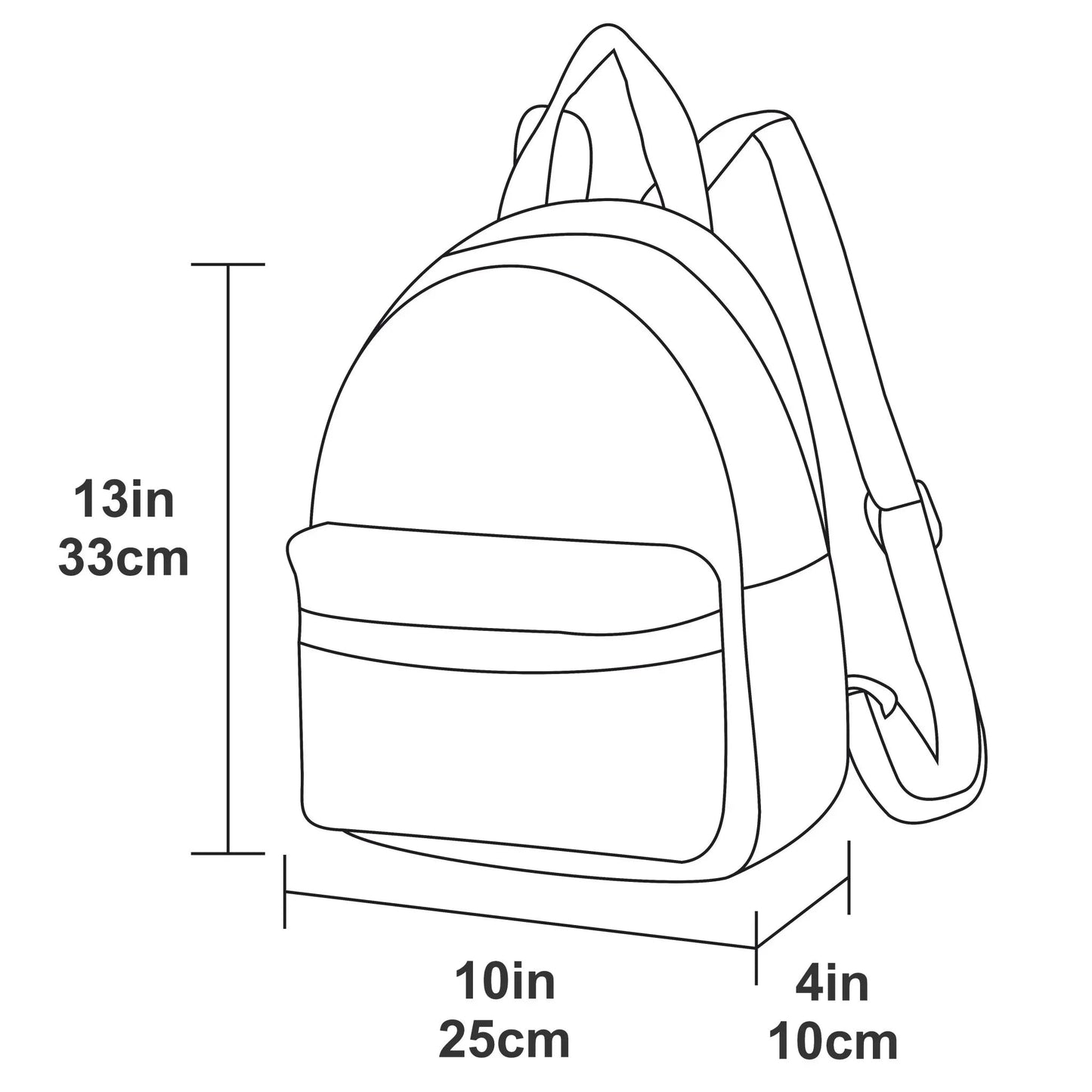 charlie london two pockets classic leather daypack backpack -
