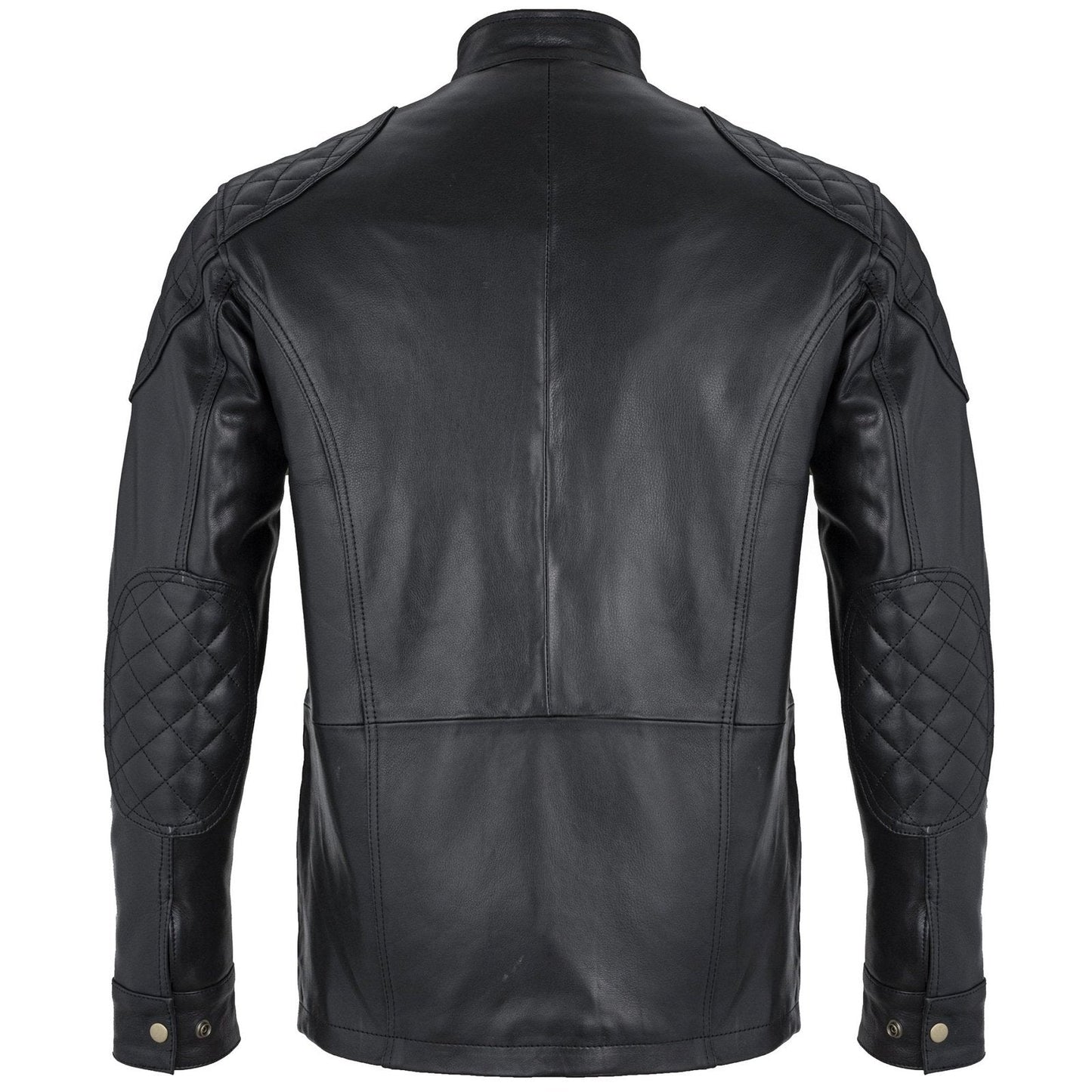 brontes premium men's leather field jacket three quarter length