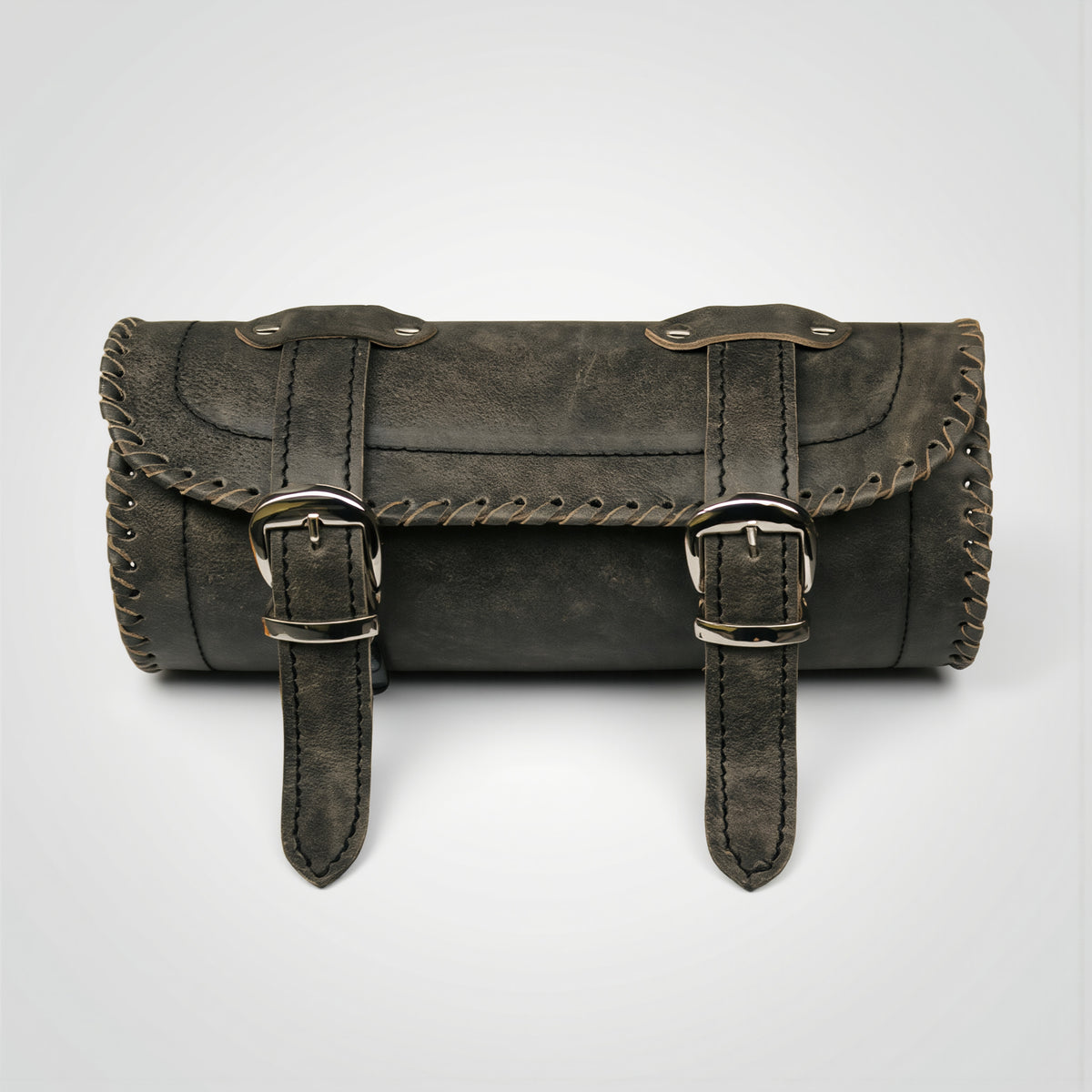 vintage stonewash cowhide leather motorcycle tool bag