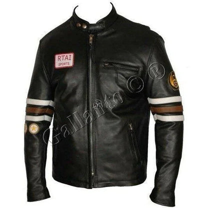 House MD Genuine Cowhide Leather Biker Jacket