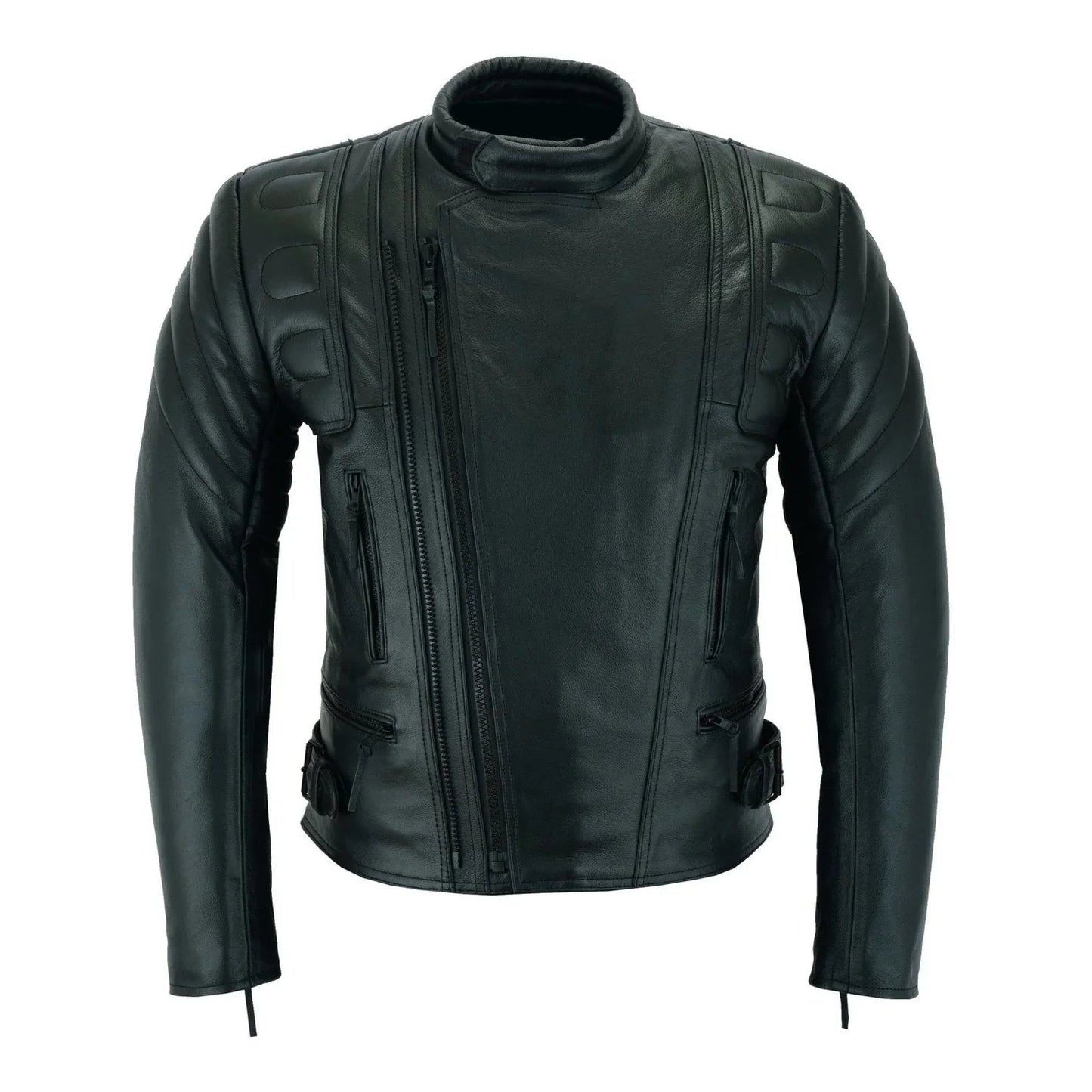 limo leather jacket – padded armoured motorcycle biker jacket
