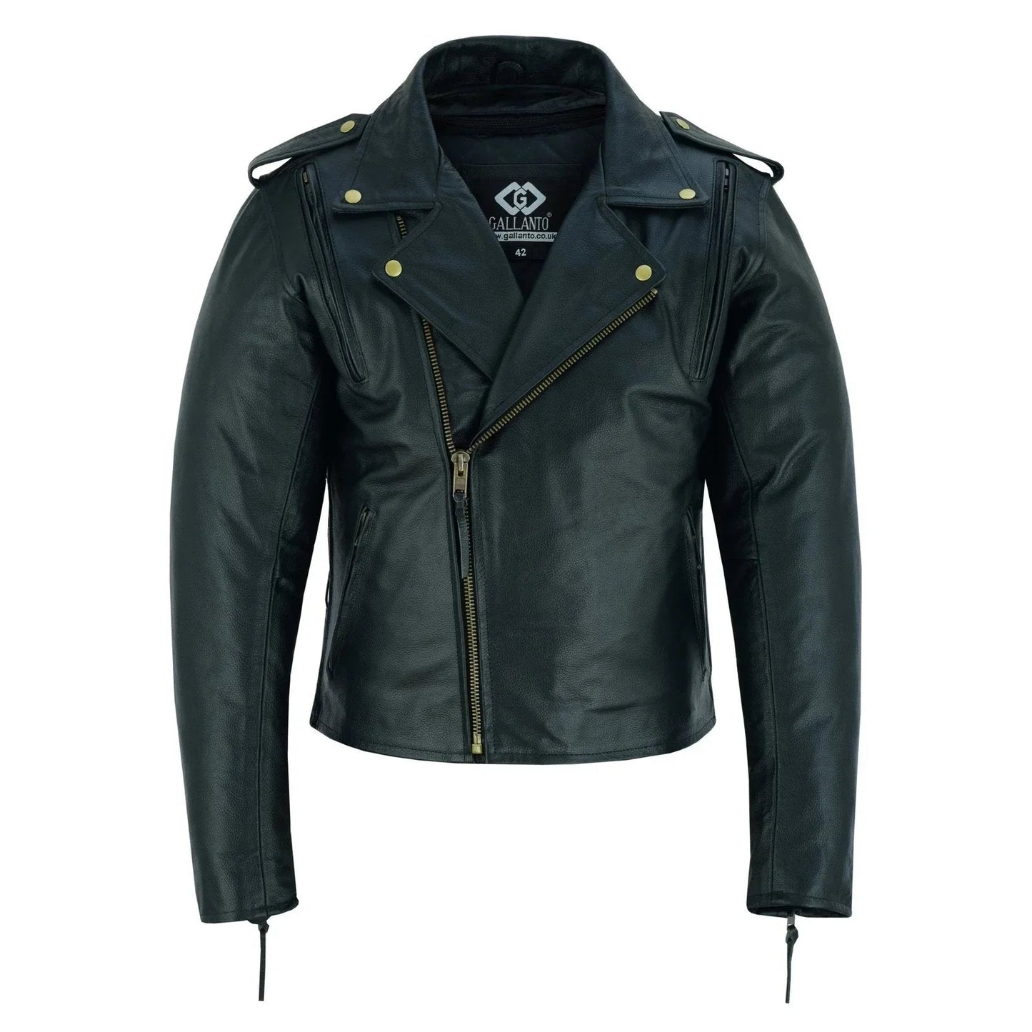 men's cool rider black vented premium leather motorcycle jacket
