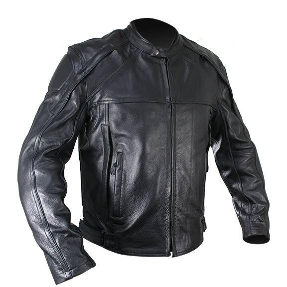 men’s black naked cowhide leather motorcycle jacket