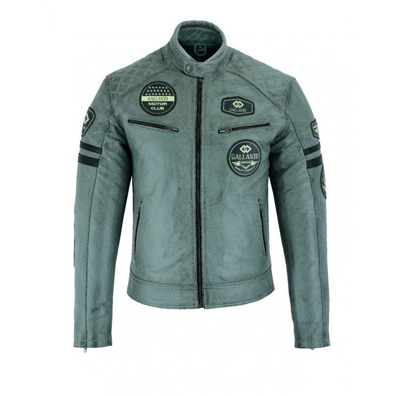 men's biker jackets grey real leather motorcycle jacket for riding