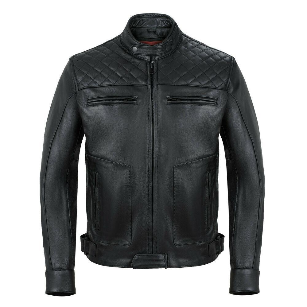 motorcycle leather jacket in premium cowhide with ce protection