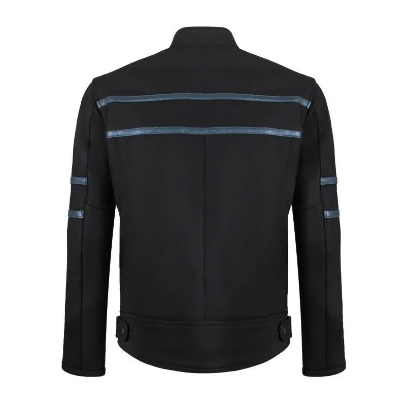 mens leather biker jacket – genuine cowhide motorcycle jacket