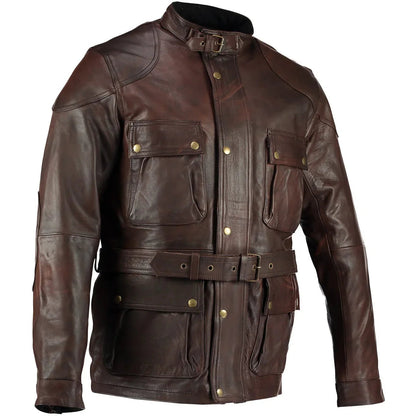 Men's Biker Jackets Benjamin Button Premium Long Leather Jacket