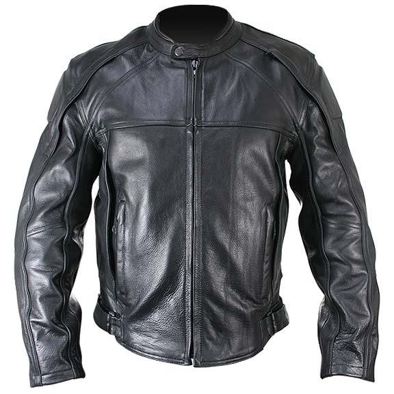 men’s black naked cowhide leather motorcycle jacket