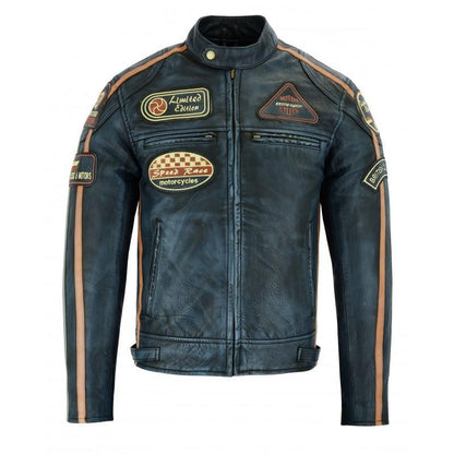 Wax Leather British Motor Jacket for Men