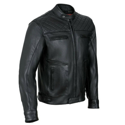 Motorcycle Leather Jacket in Premium Cowhide with CE Protection