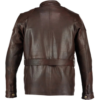 Men's Biker Jackets Benjamin Button Premium Long Leather Jacket