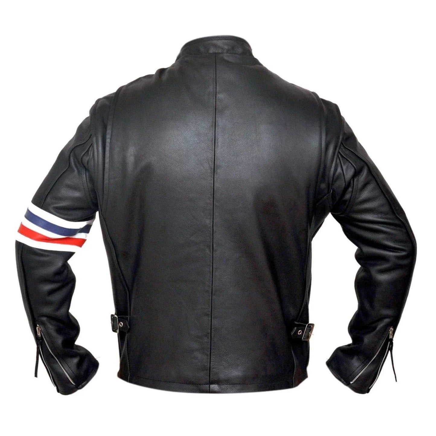 easy rider striped leather jacket in premium cowhide for riders
