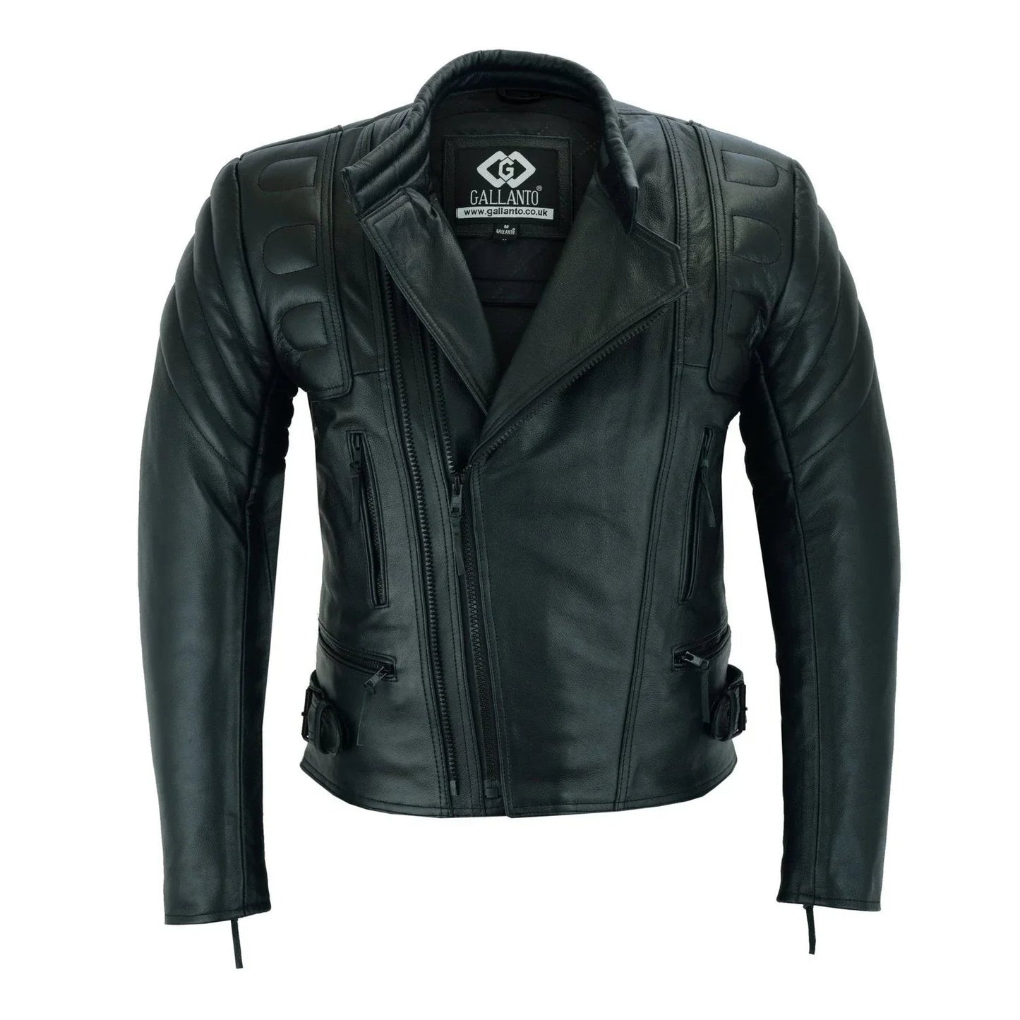 limo leather jacket – padded armoured motorcycle biker jacket