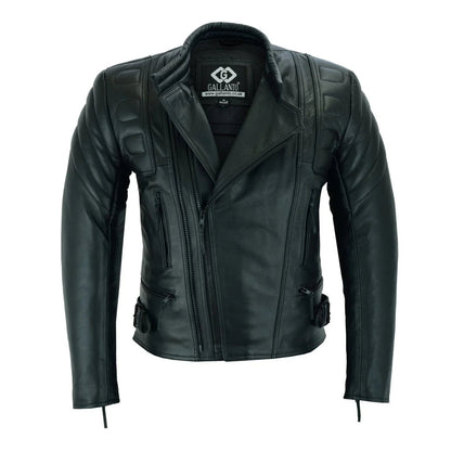 Limo Leather Jacket – Padded Armoured Motorcycle Biker Jacket