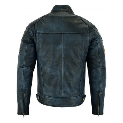 Wax Leather British Motor Jacket for Men