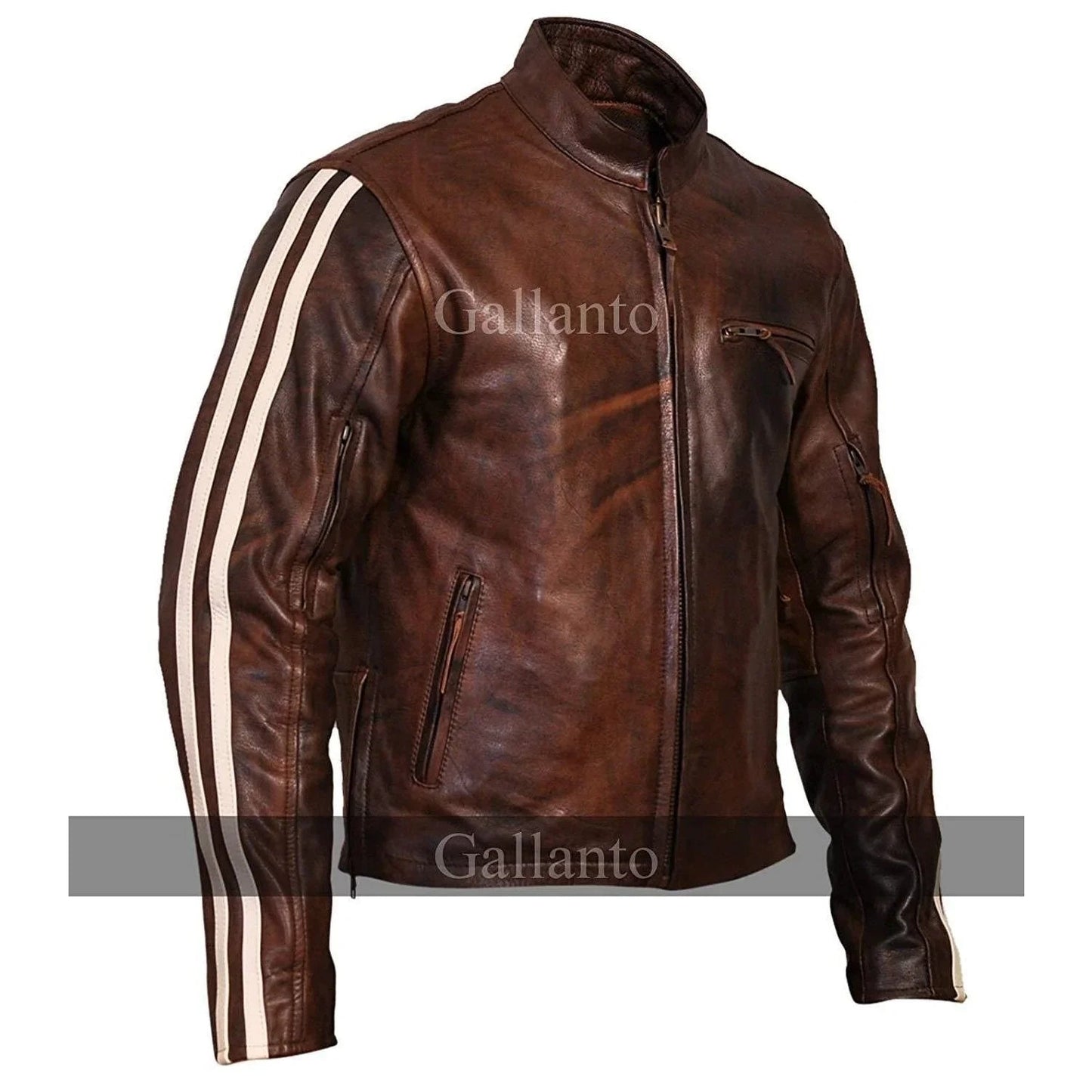leather jacket biker jacket – tivoli retro brown cruiser leather jacket