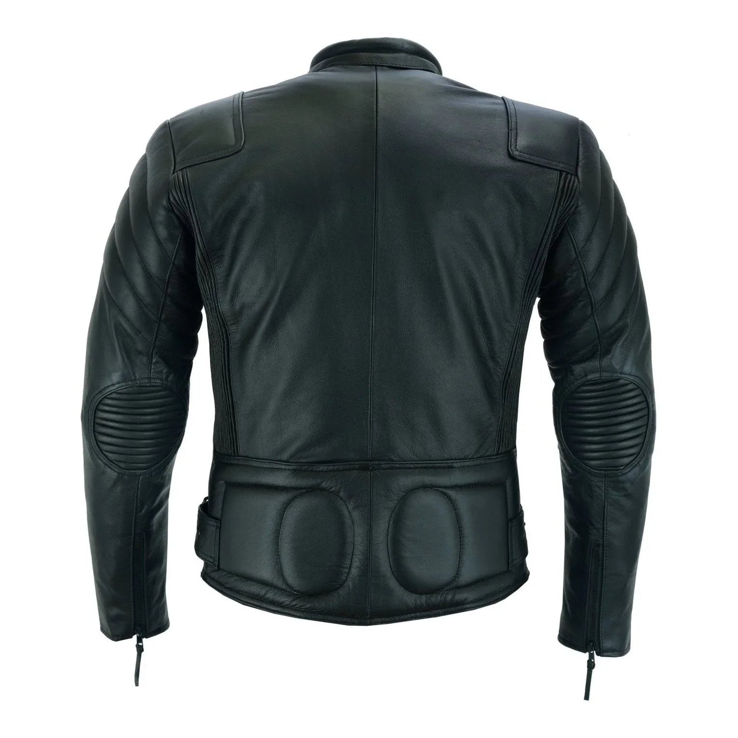 limo leather jacket – padded armoured motorcycle biker jacket