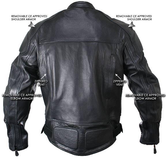 men’s black naked cowhide leather motorcycle jacket