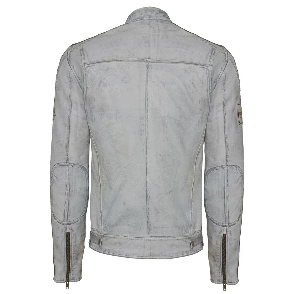 classic british men's biker jackets with badges motorcycle style