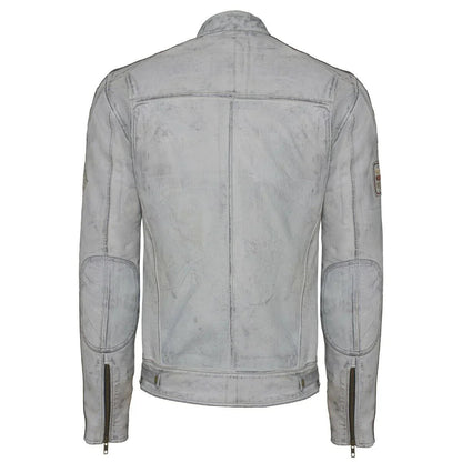 Classic British Men's Biker Jackets with Badges Motorcycle Style