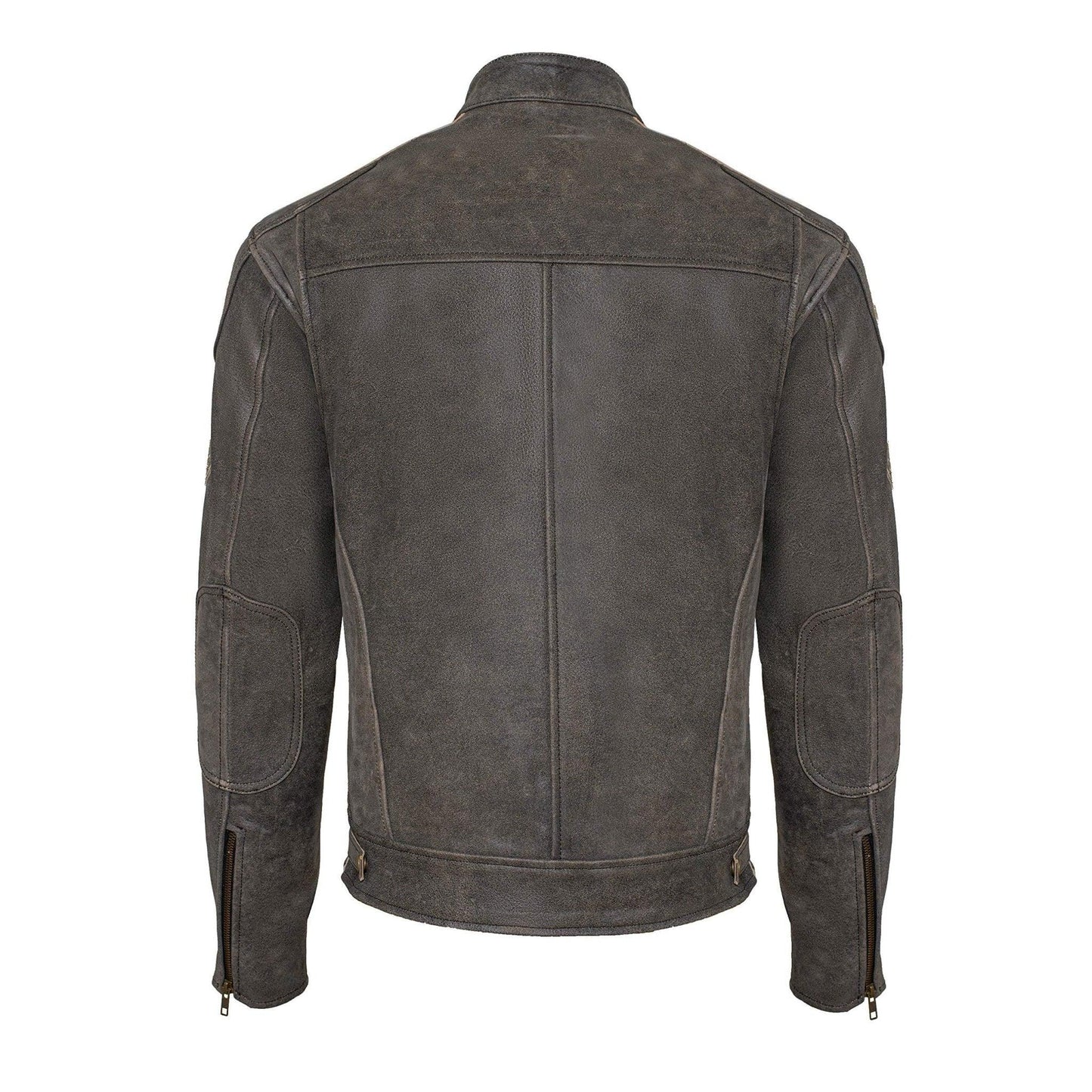 classic british men's biker jackets with badges motorcycle style