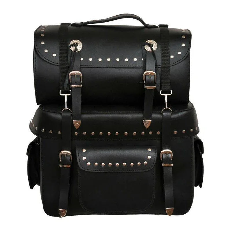 large leather bike saddle bags for motorcycle touring