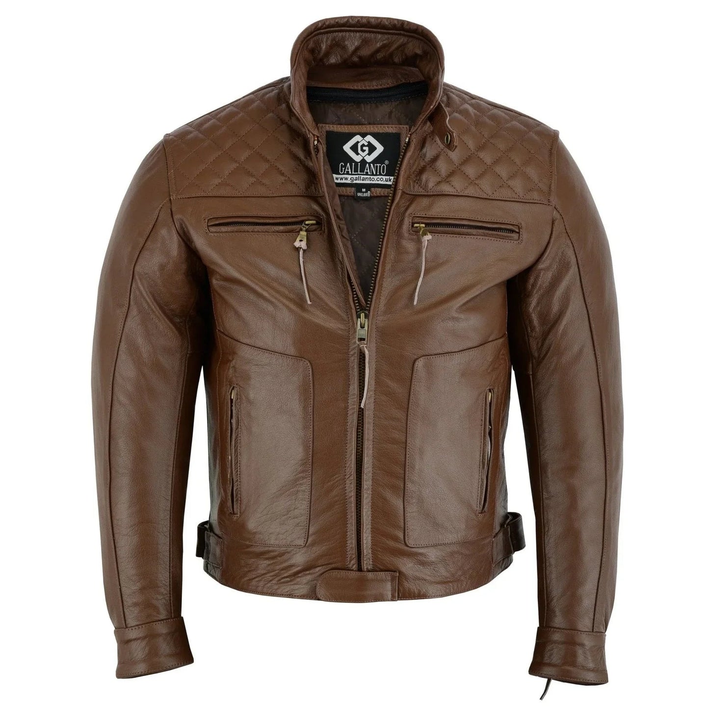 motorcycle leather jacket in premium cowhide with ce protection