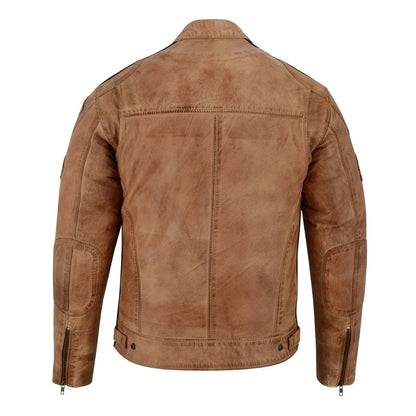 Wax Leather British Motor Jacket for Men