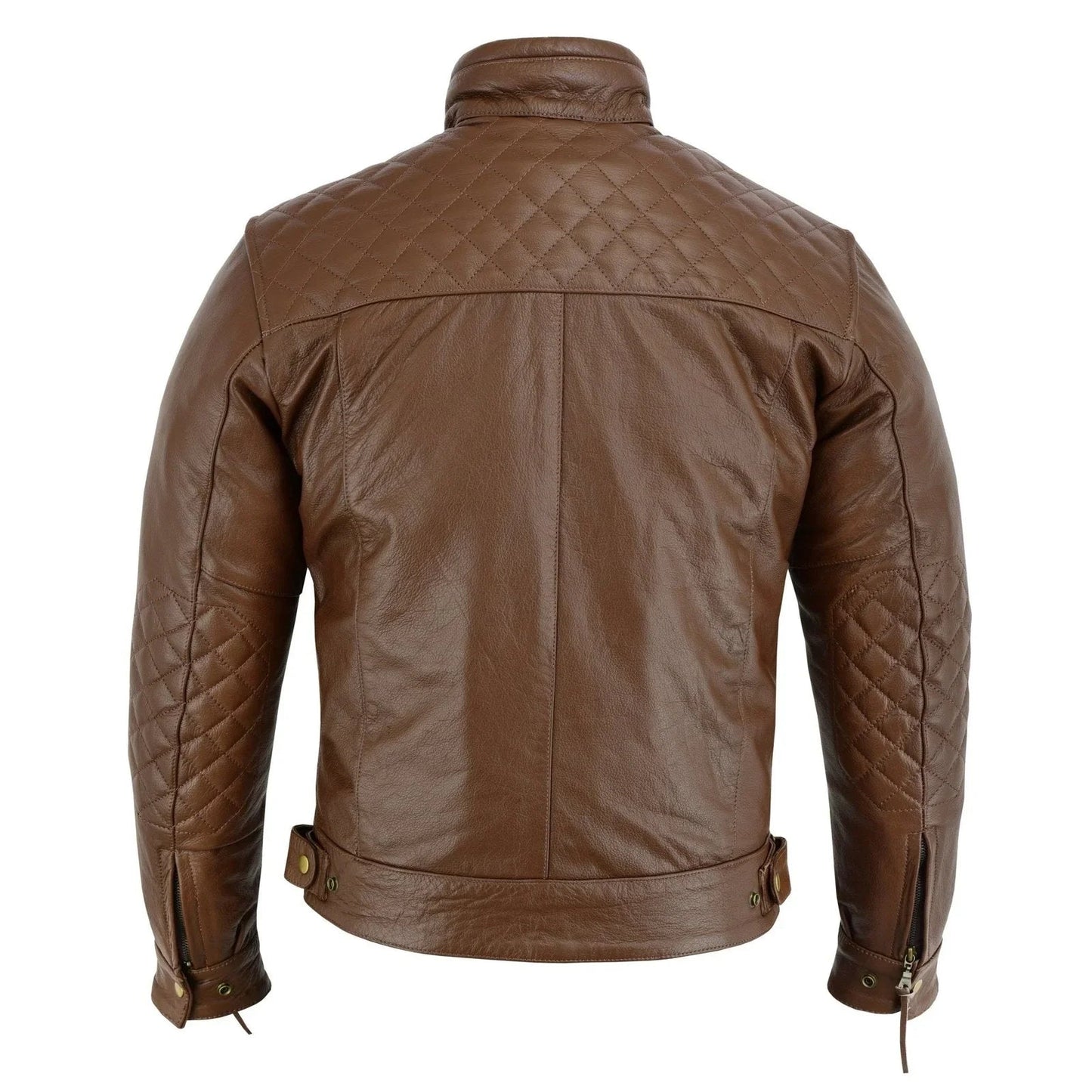 motorcycle leather jacket in premium cowhide with ce protection