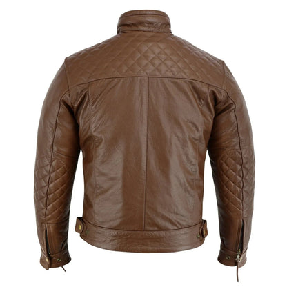 Motorcycle Leather Jacket in Premium Cowhide with CE Protection