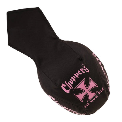 Badana Iron Cross Choppers Textile Headwrap White & Pink