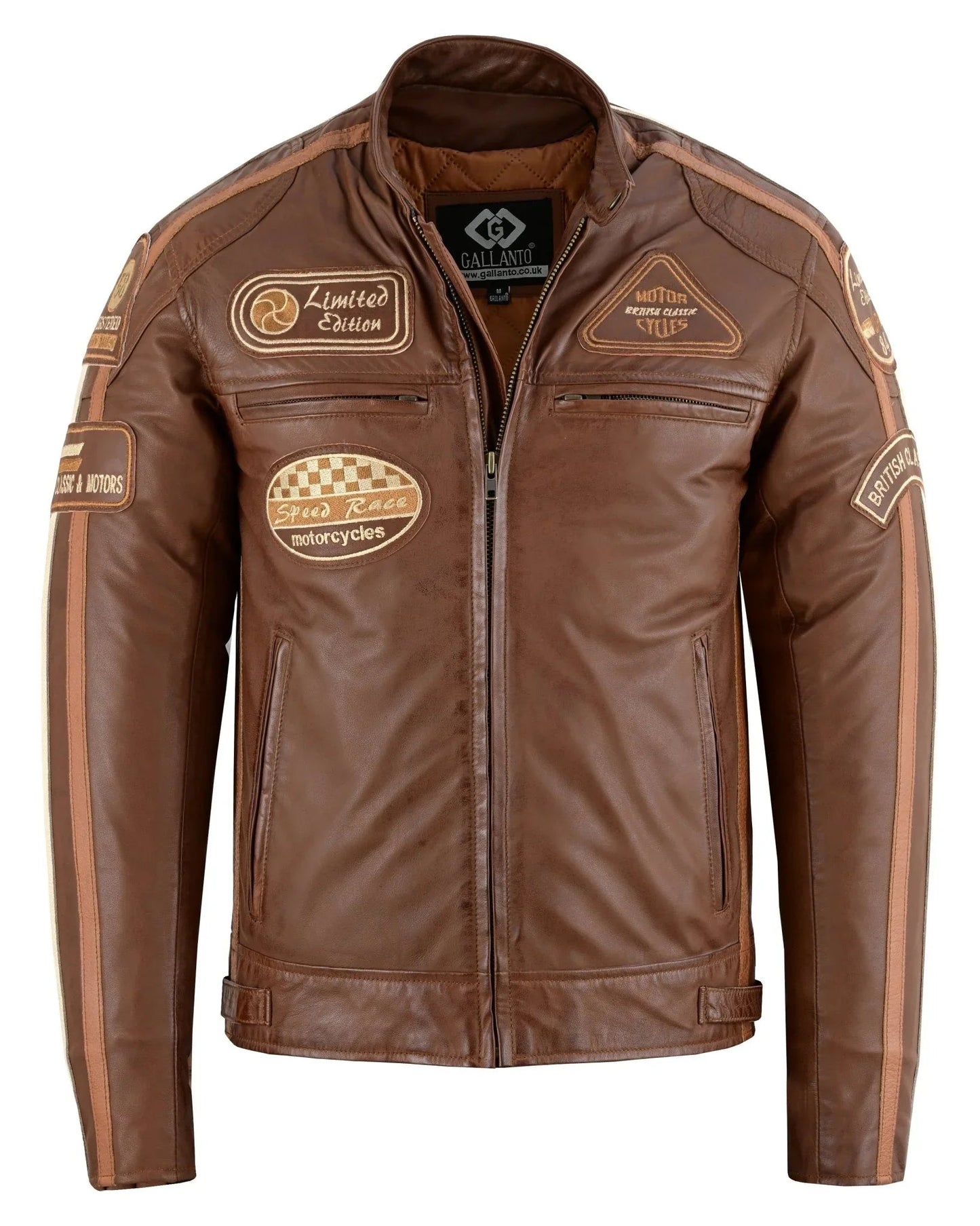wax leather british motor jacket for men