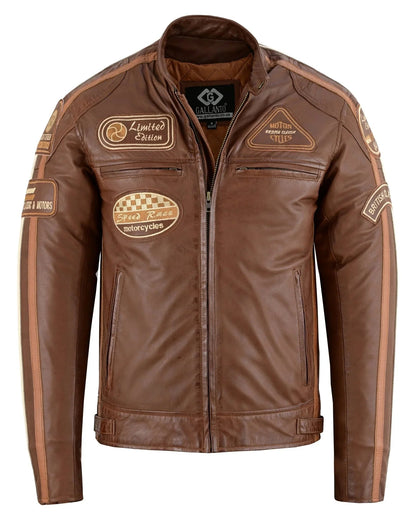 Wax Leather British Motor Jacket for Men