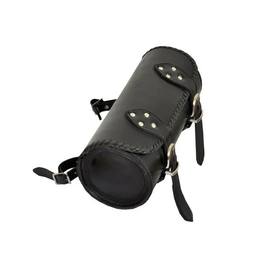 Tool Pouch Premium Leather Motorcycle Cylinder Storage Bag 12.5"