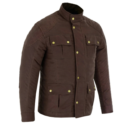 Waxed Cotton Biker Jacket – Vintage Armoured Motorcycle Coat