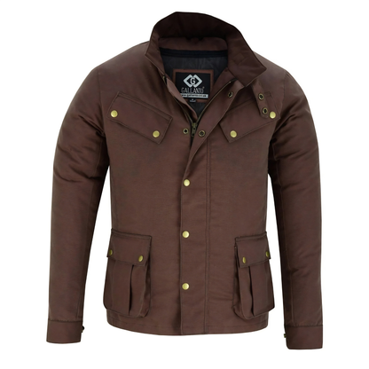 Zodiac Waxed Cotton Motorcycle Textile Biker Jacket