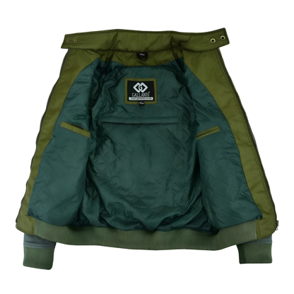 Wax Cotton Armoured Bomber Jacket for Men