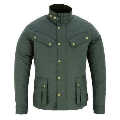 Zodiac Waxed Cotton Motorcycle Textile Biker Jacket