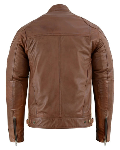Wax Leather British Motor Jacket for Men