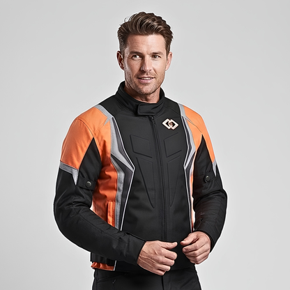 Textile Riding Jacket for Men – Waterproof Cordura CE Armour