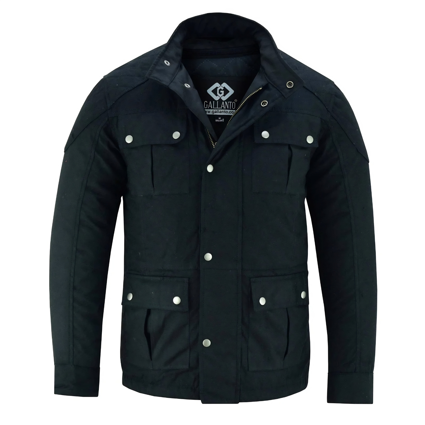waxed cotton biker jacket – vintage armoured motorcycle coat