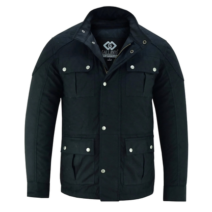 Waxed Cotton Biker Jacket – Vintage Armoured Motorcycle Coat
