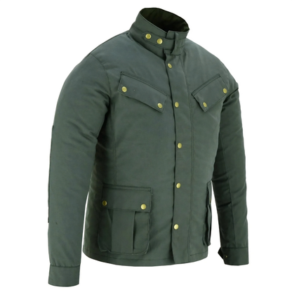 Zodiac Waxed Cotton Motorcycle Textile Biker Jacket