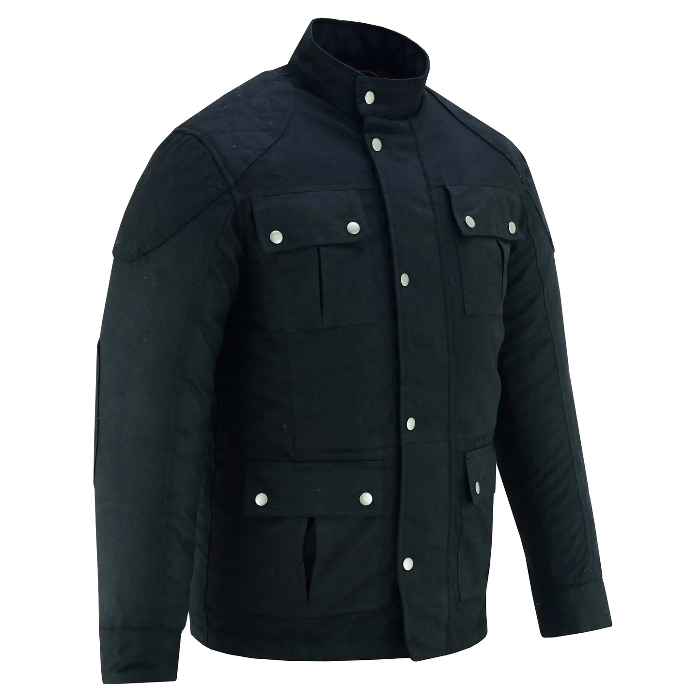 waxed cotton biker jacket – vintage armoured motorcycle coat