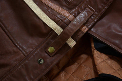 Wax Leather British Motor Jacket for Men