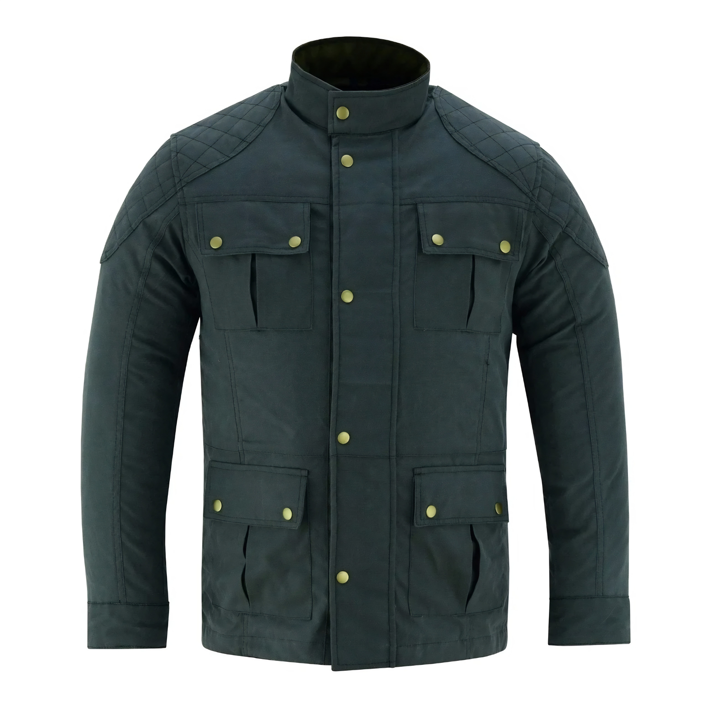 waxed cotton biker jacket – vintage armoured motorcycle coat